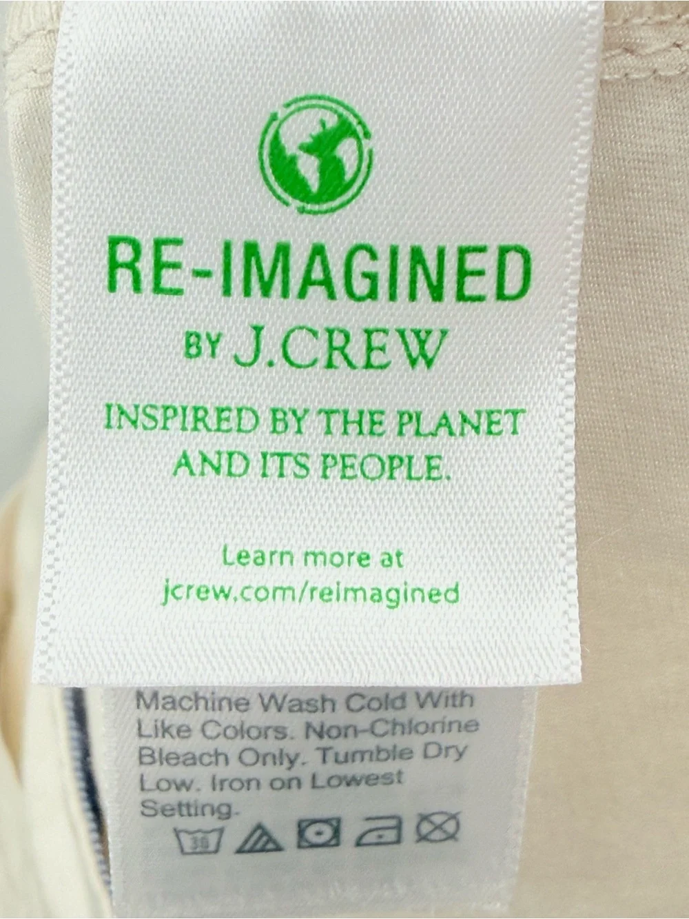 J. Crew Slim Boyfriend Chino Pants Lightweight Cotton Blend Cream Beige Size 34